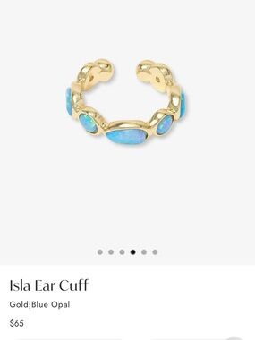 Melinda Maria Gold Ear Cuff with Blue Opal Accents